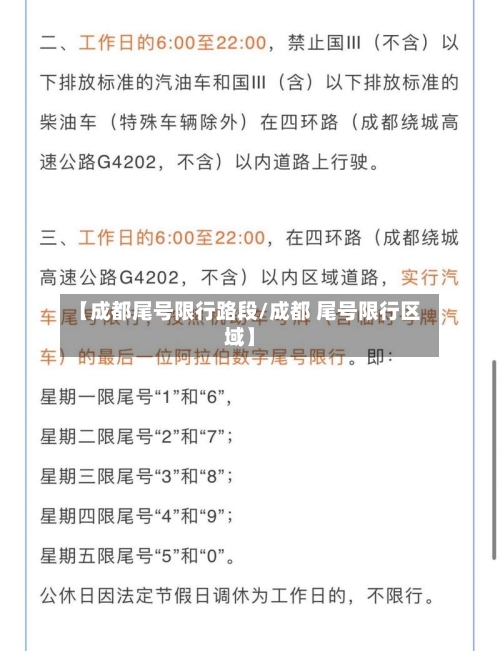 【成都尾号限行路段/成都 尾号限行区域】