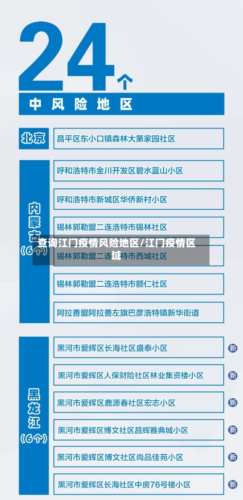 查询江门疫情风险地区/江门疫情区域