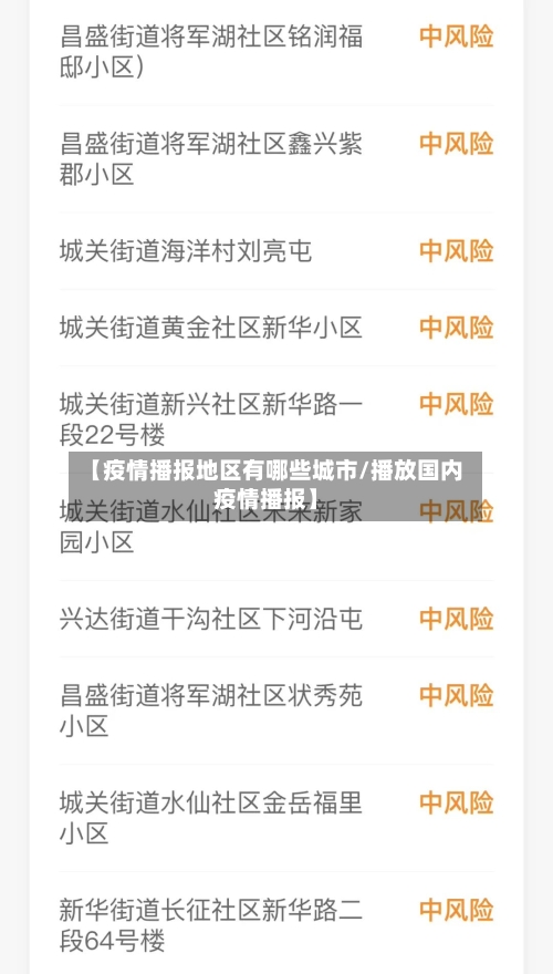 【疫情播报地区有哪些城市/播放国内疫情播报】