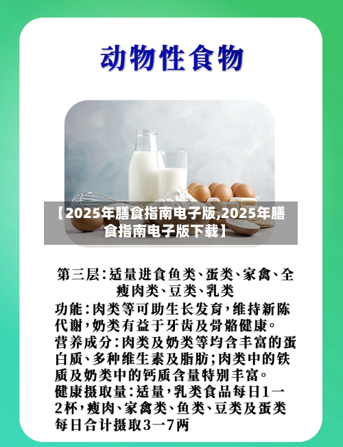 【2025年膳食指南电子版,2025年膳食指南电子版下载】