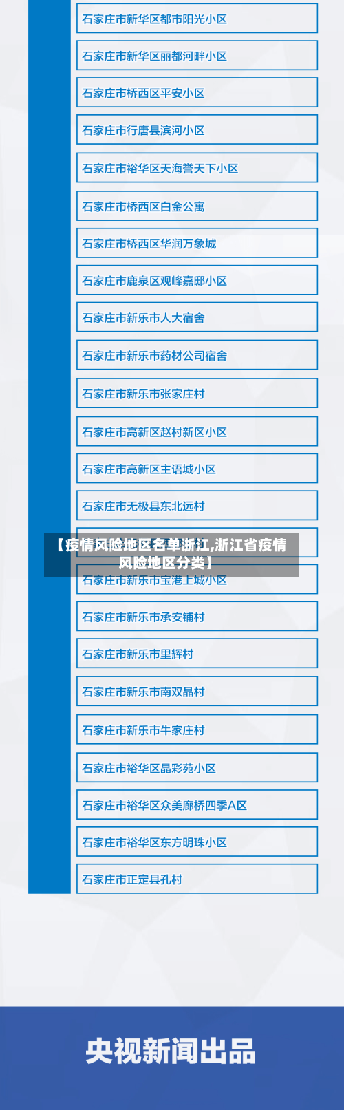 【疫情风险地区名单浙江,浙江省疫情风险地区分类】