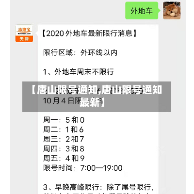 【唐山限号通知,唐山限号通知最新】