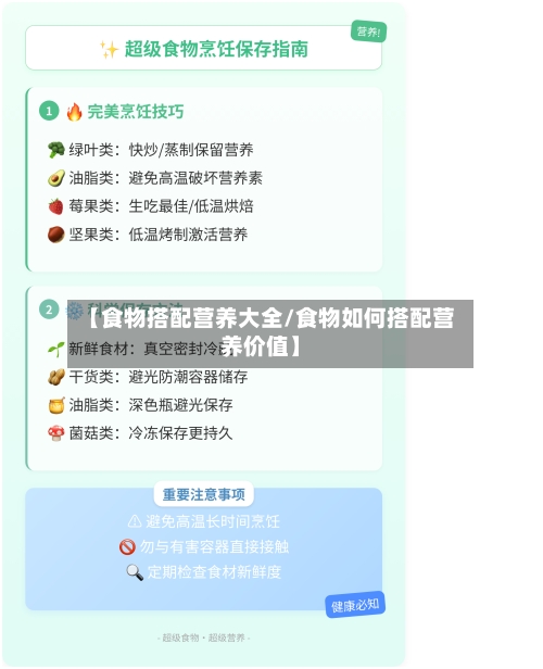 【食物搭配营养大全/食物如何搭配营养价值】