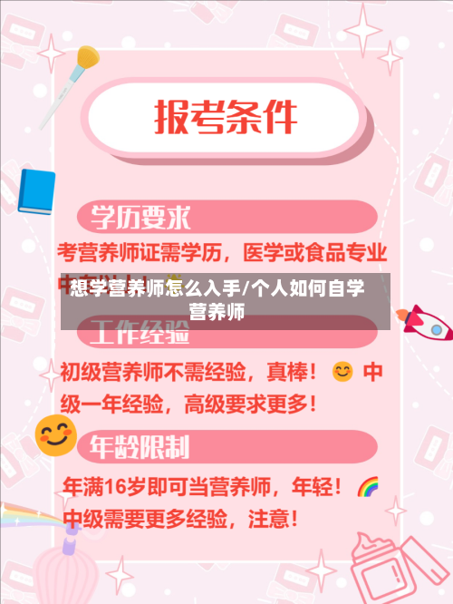 想学营养师怎么入手/个人如何自学营养师