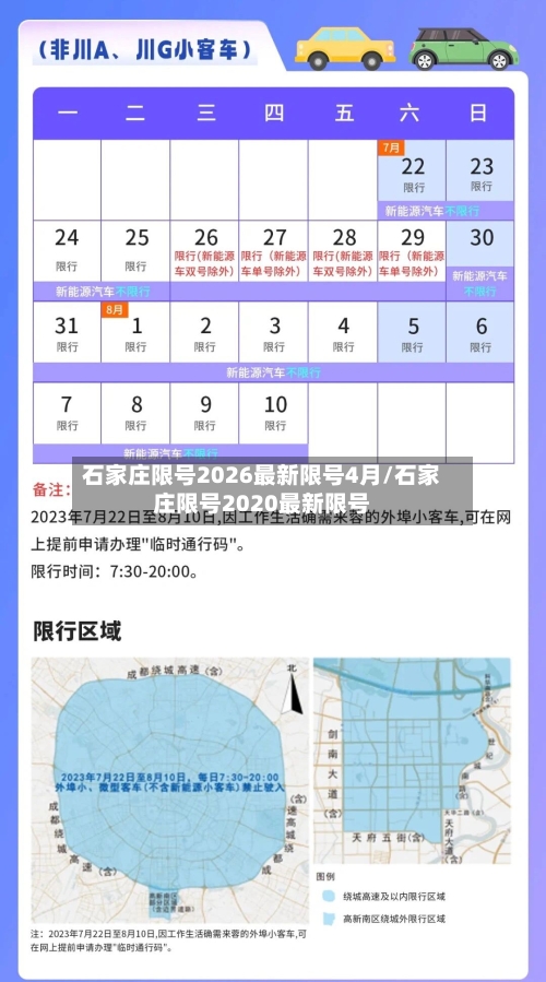 石家庄限号2026最新限号4月/石家庄限号2020最新限号