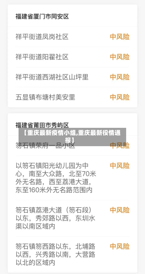 【重庆最新疫情小组,重庆最新役情通报】