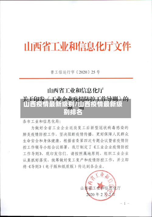 山西疫情最新级别/山西疫情最新级别排名