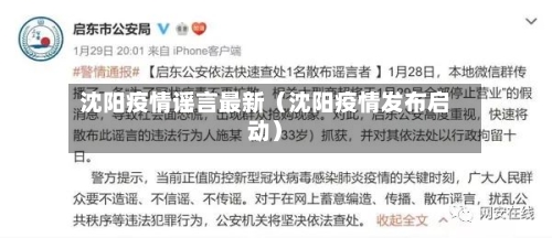 沈阳疫情谣言最新（沈阳疫情发布启动）