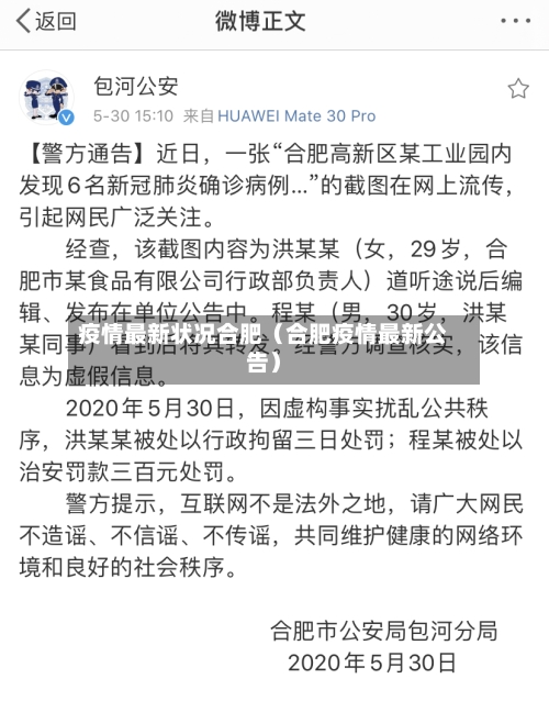疫情最新状况合肥（合肥疫情最新公告）