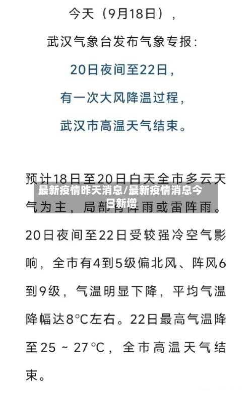 最新疫情昨天消息/最新疫情消息今日新增-第1张图片