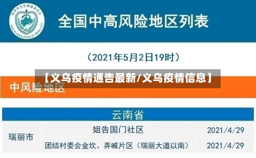 【义乌疫情通告最新/义乌疫情信息】-第1张图片