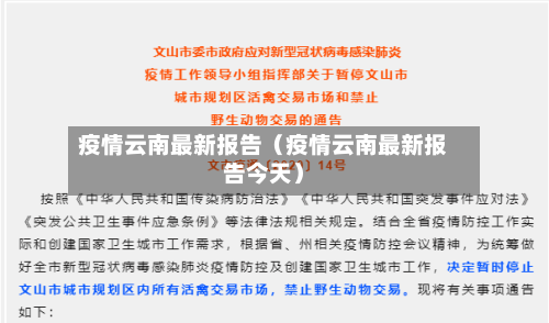 疫情云南最新报告（疫情云南最新报告今天）-第1张图片