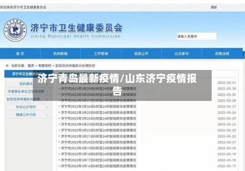 济宁青岛最新疫情/山东济宁疫情报告-第1张图片
