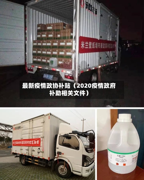 最新疫情政协补贴(2020疫情政府补助相关文件)-第1张图片