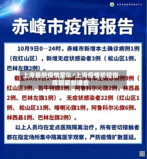 上海最新疫情军队/上海疫情防控指挥部最新通告-第1张图片