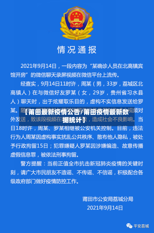 【莆田最新疫情公告/莆田疫情最新数据统计】-第1张图片