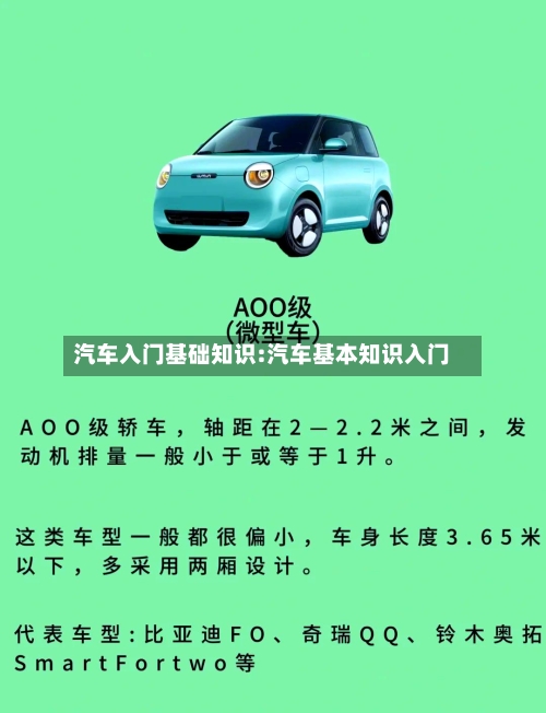 汽车入门基础知识:汽车基本知识入门-第1张图片