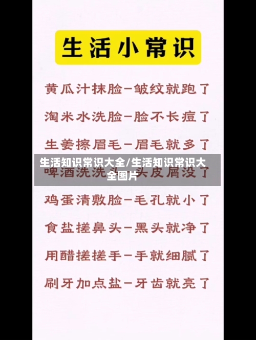 生活知识常识大全/生活知识常识大全图片-第1张图片