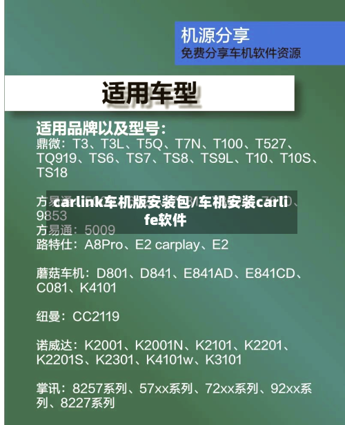 carlink车机版安装包/车机安装carlife软件-第1张图片