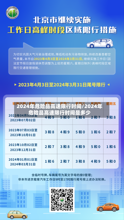 2024年危险品高速限行时间/2024年危险品高速限行时间是多少-第1张图片
