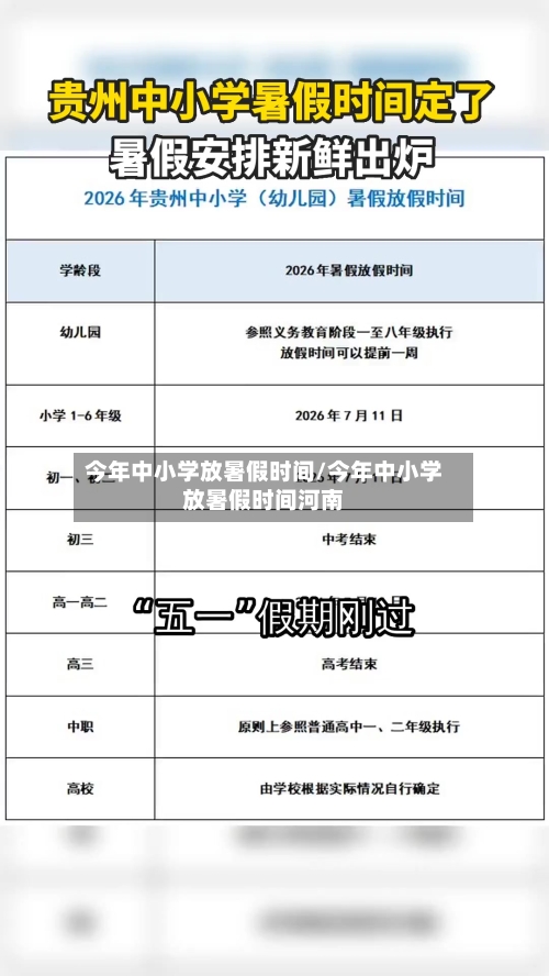 今年中小学放暑假时间/今年中小学放暑假时间河南-第1张图片