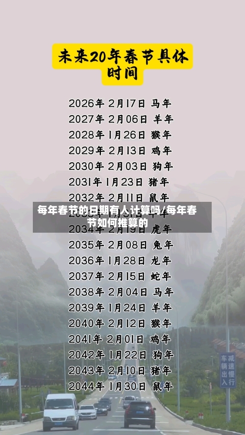 每年春节的日期有人计算吗/每年春节如何推算的-第1张图片