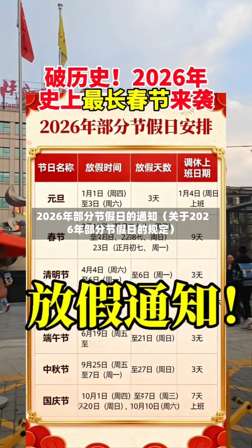 2026年部分节假日的通知（关于2026年部分节假日的规定）-第1张图片