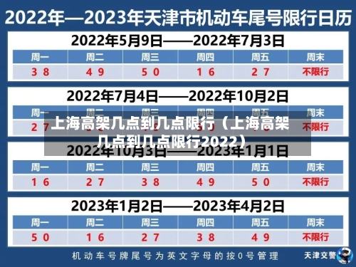 上海高架几点到几点限行（上海高架几点到几点限行2022）-第1张图片