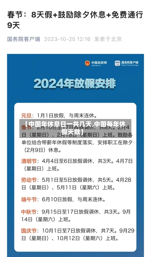 【中国年休息日一共几天,中国每年休假天数】-第1张图片