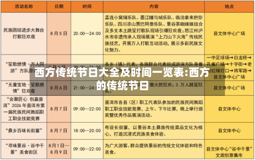 西方传统节日大全及时间一览表:西方的传统节日-第1张图片